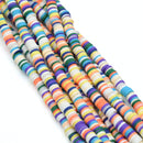 Heishi Polymer Clay Round Beads 6x1mm (3,100pcs/160Inch) - Mixed