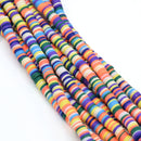 Heishi Polymer Clay Round Beads 6x1mm (3,100pcs/160Inch) - Mixed