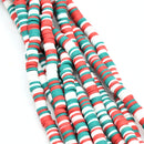 Heishi Polymer Clay Round Beads 6x1mm (3,100pcs/160Inch) - Mixed
