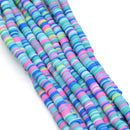 Heishi Polymer Clay Round Beads 6x1mm (3,100pcs/160Inch) - Mixed