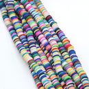 Heishi Polymer Clay Round Beads 6x1mm (3,100pcs/160Inch) - Mixed
