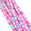 Heishi Polymer Clay Round Beads 6x1mm (3,100pcs/160Inch) - Mixed