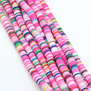 Heishi Polymer Clay Round Beads 6x1mm (3,100pcs/160Inch) - Mixed