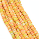 Heishi Polymer Clay Round Beads 6x1mm (3,100pcs/160Inch) - Mixed