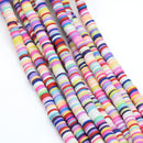 Heishi Polymer Clay Round Beads 6x1mm (3,100pcs/160Inch) - Mixed