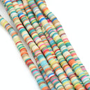 Heishi Polymer Clay Round Beads 6x1mm (3,100pcs/160Inch) - Mixed