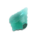 4 x Faceted Glass Baroque Pendants 38mm - Emerald