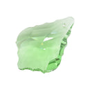 4 x Faceted Glass Baroque Pendants 38mm - Peridot