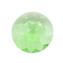 4 x Faceted Glass Round Disc Pendants 30mm - Peridot