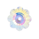20 x Faceted Glass Flower Marguerite Beads 10x4mm - Clear AB