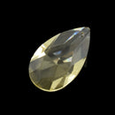 4 x Teardrop Faceted Glass Pendants 38mm - Jonquil