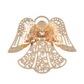 2 x Filigree SP Connectors With Rhinestones - Angel 43x49mm