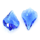 4 x Faceted Glass Baroque Pendants 38mm - Sapphire