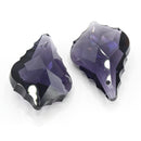 4 x Faceted Glass Baroque Pendants 38mm - Violet