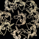 10 x Filigree Brass Unicorn Connectors 17.5 x13.5mm - Light Gold Plated