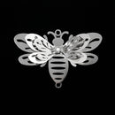 2 x Filigree SP Connectors With Rhinestones - Bee 50x34mm