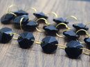 STAR BEADS: 100 x Chandelier Suncatcher Connectors - Rings / Gold Plated - Findings