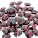 STAR BEADS: OCTAGON GLASS BEADS 14MM - AMETHYST - Octagon Glass Beads