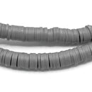 Heishi Polymer Clay Round Beads 6x1mm (740pc/34Inch) - Grey