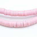 Heishi Polymer Clay Round Beads 6x1mm (740pc/34Inch) - Rose