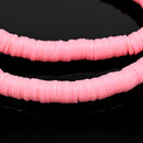 Heishi Polymer Clay Round Beads 6x1mm (740pc/34Inch) - Bubblegum