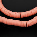 Heishi Polymer Clay Round Beads 6x1mm (740pc/34Inch) - Coral