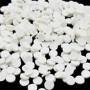 50g Polymer Clay Slices Sprinkle Resin Inclusions - White Discs 5mm