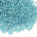 STAR BEADS: 5,000 x Aquamarine Seed Glass Beads - 1.8x2mm (11/0) - Seed Beads