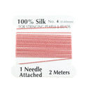 100% Natural Silk Beading Cord 0.6mm (2M) - Punch (2X PACK)