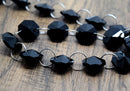 STAR BEADS: 100 x Chandelier Suncatcher Connectors - Rings / Silver Plated - Findings