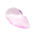 STAR BEADS: 2 x Teardrop Faceted Glass Pendants 38mm - Pink - Pendants