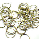 STAR BEADS: 100 x Chandelier Suncatcher Connectors - Rings / Antique Bronze - Findings