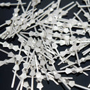STAR BEADS: 100 x Chandelier Suncatcher Connectors - Bowtie / Silver Plated - Findings
