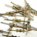 STAR BEADS: 100 x Chandelier Suncatcher Connectors - Bowtie / Antique Bronze - Findings